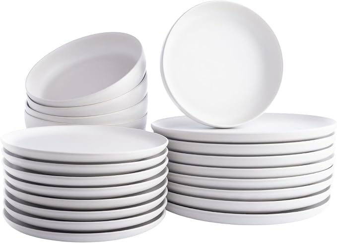 Porto by Stone Lain Macchio 24-Piece Premium Kitchen & Dining Dinnerware Set