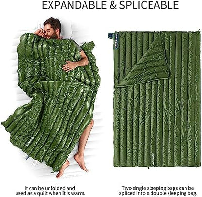 Naturehike Ultralight Backpacking RDS Down Sleeping Bag for Adults, 650 Fill Power Sleeping Bag for 42/52℉, 20oz Compact Lightweight Sleeping Bags for Hiking Camping 3 Seasons