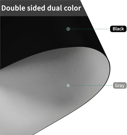 Table Cover Rectangle for Dining Room Table - Can Be Used On Both Sides Waterproof and Easy to Clean Good Flatness Used for Dining Table(Black+Gray 44x96)