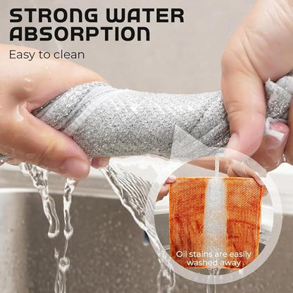 Kruggo 2025 Upgraded Multipurpose Wire Dishwashing Rags, Metal Wire Dishwashing Cloths Towels Scrubs Cleans, Wet and Dry Wire Dishwashing Rags Non-Scratch Wire Dishcloth for Dishes, Sinks (15 Pack)
