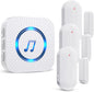 SanJie Door Sensor Chime for Door Opens， Door Entry Chime for Business/Home/Office/Store,500 FT Range,26 Chimes 5 Adjustable Volume Door Ringer Alert 3 Sensors + 1 Receivers