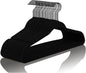 MIZGI Premium All Black Velvet Hangers with Black Hooks (30 Pack) Heavy Duty - Non Slip Felt Hangers - 360 Degree Swivel,Space Saving Clothes Hanger,Durable Strong Hanger for Suits,Coat