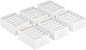 SONGMICS Set of 6 Large Size Wardrobe Clothes Organizers, 6-Compartment Foldable Drawer Organizers with Handles, 16.5 x 11.8 x 6.7 Inches, for Pants, Sweaters, Jeans, Cloud White URUS009W03