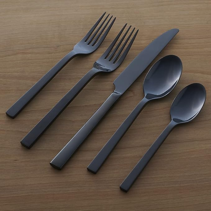 Oneida Chefs Table Midnight Matte 20-Piece Silverware Set