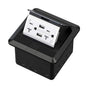 KYHSHJ 4.8A USB Chargers Pop Up Floor Waterproof Electrical Outlet Receptacle Stainless Steel Box,Black
