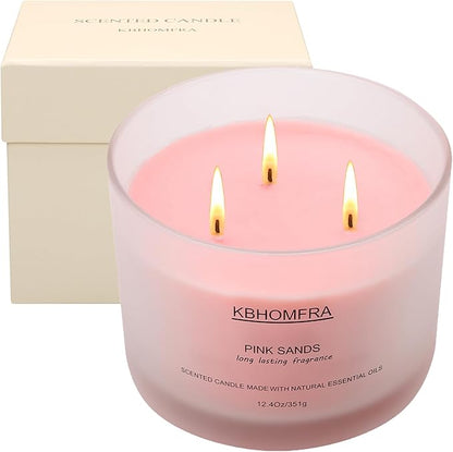 Soy Wax Scented Candle Grapefruit Cedar Aromatic & Fragrant 12.4oz Large Capacity, Luxury Gift Candle,up to 70 Hours of Burn Time for Home & Bathroom Decor Relaxation Ambience