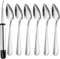 WXJ13 7 PCS Grapefruit Spoons and Grapefruit Knife, Stainless Steel Grapefruit Dessert Spoon Serrated Grapefruit Utensils Tools for Citrus Fruits Kiwi Lemon Desserts Salads