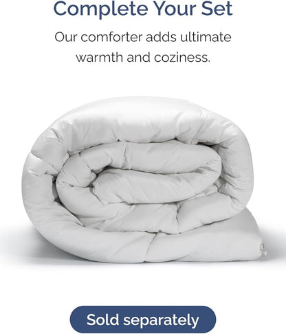 Extra Deep Pocket Cal King Sheets - 4 Piece Breathable & Cooling Bed Sheets - Hotel Luxury Sheet Set - Soft, Wrinkle Free & Comfy - Easily Fits Extra Deep Mattresses - Deep Pocket Denim Blue Sheets