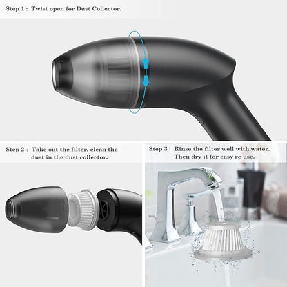 Mini Vacuum Cleaner-Rechargeable,Cordless,Desk Vacuum Cleaner for Dust,Hair,Crumbs,Car,Sewing Machine (H043)