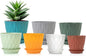GARDIFE 7/6.5/6/5.5/5/4.5/4 inch Plant Pots, 7 Pack Flower Pots Indoor Outdoor, Planters with Drainage Holes and Tray Saucers (Color-Green)