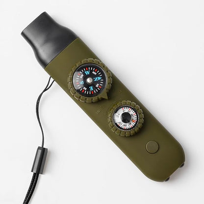 Emergency Survival Safety Whistle，Whistle for Kids with Lanyard,Compass,Thermometer,Ideal for Kayaking, Boating, Hiking, Camping, Climbing