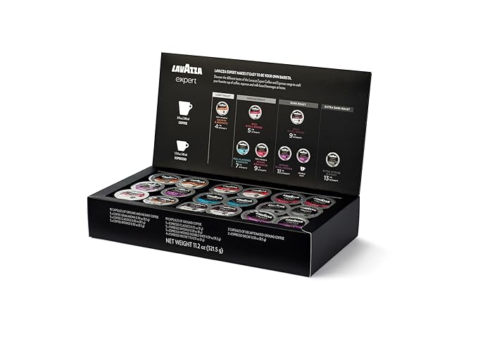 Lavazza Expert Variety Pack, Contains Light, Medium, and Dark Roast Espresso and Coffee Capsules, Compatible with Lavazza Classy Machines (36 Capsules)