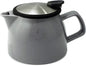 FORLIFE Bell Ceramic Teapot with Basket Infuser 16-Ounce/470ml, Gray