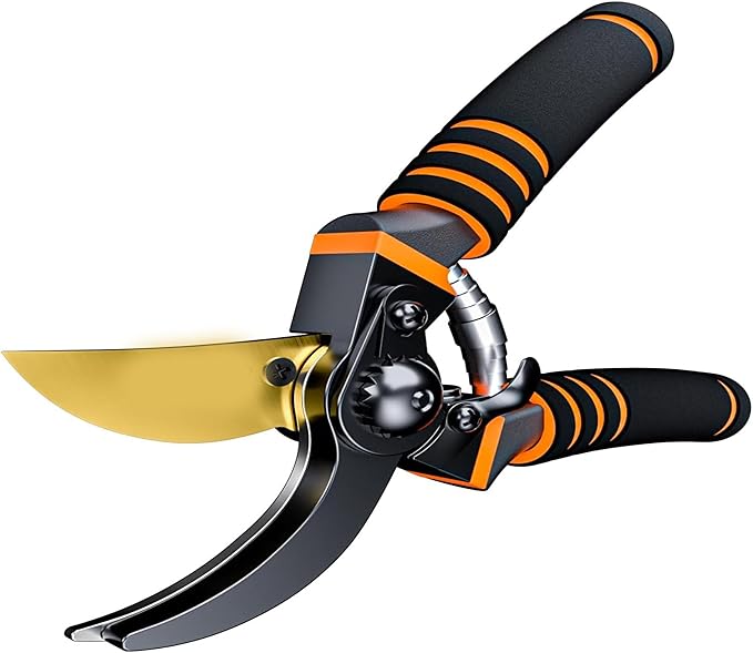 Gardening pruning shears, premium gardening pruning shears as sharp as a razor, heavy-duty gardening scissors — they can perfectly cut through anything in your yard.