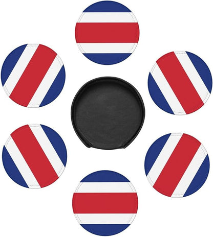 6 Pack Costa Rica Leather Coaster