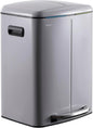 happimess HPM1005I Marco Rectangular 10.6-Gallon Double Bucket Trash Can with Soft-Close Lid, Fog Gray, Fingerprint Resistant, Modern, Minimalistic for Home, Kitchen, Office, Bedroom, Bathroom