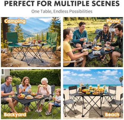 ShellKingdom Portable Camping Table for Picnic, Outdoor BBQ, Cooking, Beach