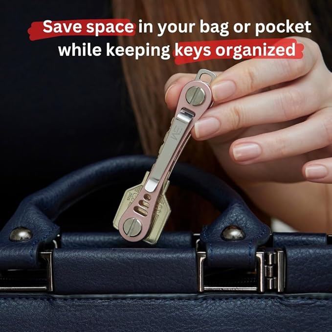 EM Premium Products Compact Key Holder - Pocket Key Organizer - 14 Keys Key Bar