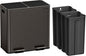 SONGMICS Trash Can, 2 x 10.6 Gallon (2 x 40 L) Garbage Can for Kitchen, with 15 Trash Bags, 2 Compartments, Plastic Inner Buckets and Hinged Lids, Airtight, Slate Gray ULTB730G01V1