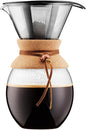 Bodum 51oz Pour Over Coffee Maker, High-Heat Borosilicate Glass with Reusable Stainless Steel Filter and Cork Grip - Made in Portugal