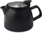 FORLIFE Bell Ceramic Teapot with Basket Infuser, 16-Ounce/470ml, Black Graphite