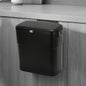 ELPHECO Hanging Trash Can with Lid 2.5 Gallon Kitchen Compost Bin for Under Sink, Plastic Wall-Mounted Garbage Can, Small Kitchen Trash Bin, Small Trash Can with Lid for Office, Bathroom, Black