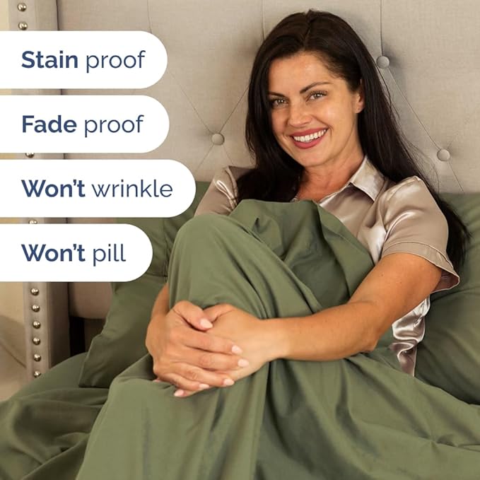 Extra Deep Pocket Twin Sheets - 3 Piece Breathable & Cooling Bed Sheets - Hotel Luxury Bed Sheet Set - Soft, Wrinkle Free & Comfy - Easily Fits Extra Deep Mattresses - Deep Pocket Sage Green Sheets