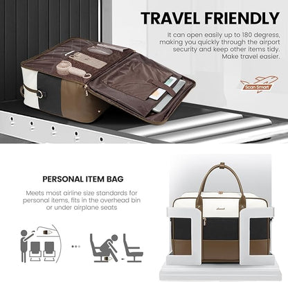 LOVEVOOK Weekender Travel Duffel Bag, Personal Item Duffle Bags for Women with Laptop Compartment, Overnight Bag with Toiletry Bag, Yoga Gym Bag with Wet Pocket, Hospital Bag for Labor and Delivery