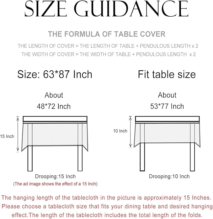 patdrea Designer Blue Tablecloth for Rectangle Table,Vintage Linen with Leaves and Floral Pattern Tablecloths,Farmhouse Decor Cover for Kitchen Dining Christmas,Thanksgiving,63"x87"-Ivar a