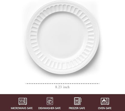 kanthea Bone China Appetizer Plates Set of 4, Serving Dishes