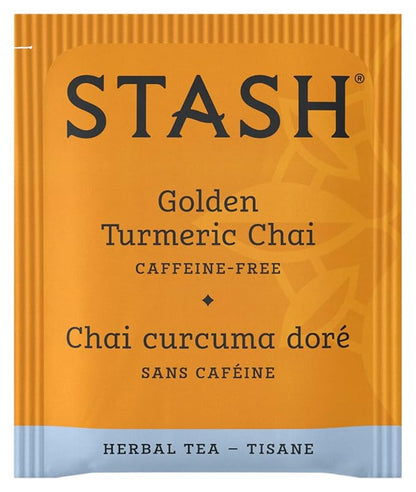Stash Tea Turmeric Chai Herbal Tea - Naturally Caffeine Free, Non-GMO Project Verified Premium Tea with No Artificial Ingredients, 18 Count (Pack of 6) - 108 Bags Total