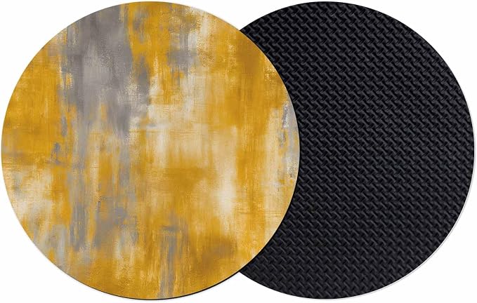 Orange Gray Coasters Set of 2, Absorbent Coasters