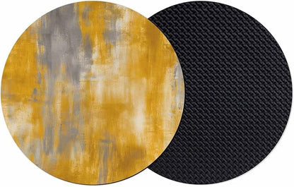 Orange Gray Coasters Set of 2, Absorbent Coasters