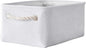 TheWarmHome Storage Basket for Gifts Empty - 11.8x7.8x5.2 inch 1 Pack Fabric Storage Cubes, Nursery Organizers and Storage for Closet Cloth Toy Book (White)