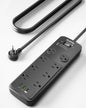 Surge Protector Power Strip 15FT, PLUGTUL Surge Protector with 8 Outlets - Spacious Design for Large Plugs, Flat Plug, 20W USB C Charging for Home, Office, ETL Listed, 2040J