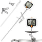 Digital Candy Thermometer with Adjustable Display, 304 Stainless Steel Probe, -58°F~572°F, White Body, Includes 2 Pot Clips & Heat-Insulating Pad for Sugar Syrup, Jam, Chocolate, Frying Oil