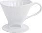 Melitta 1 Cup Porcelain Pour-Over Cone Coffeemaker, Glossy White