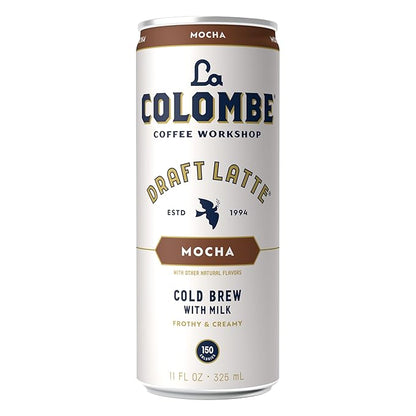 La Colombe Coffee, Mocha Draft Latte, 11 fl oz Cans (Pack of 12), Coffeehouse Quality Cold Brew, Specialty Grade Coffee Beans, Ready-to-Drink On-the-Go