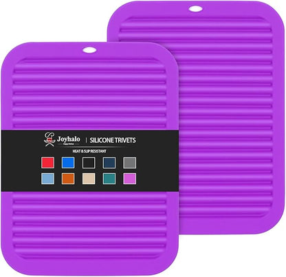 Joyhalo Silicone Trivet Mats Pot Holder Hot Pads Plate Holder Gripper Pad Garlic Peeler Drying Mat Coasters