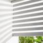 Persilux Cordless Zebra Blinds for Windows, Roller Shades for Windows (35.5" W x 72" H, Grey) Dual Layer Fabric for Day and Night,Room Darkening Shades for Home, Office, Bedroom and Living Room