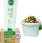 ANECO 100% Compostable Waste Bags 2.6 Gallon (Flat Top Bags, 50 Count) Extra Strong Kitchen Small Compost Bags for Countertop Bin (BPI & OK Compost HOME Certified)
