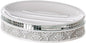 Creative Scents Mirror Damask Soap Dish for Bathroom, Decorative Dry Bar Holder, Best Dishes for Sink/Bath/Shower Decor (Gray & White)