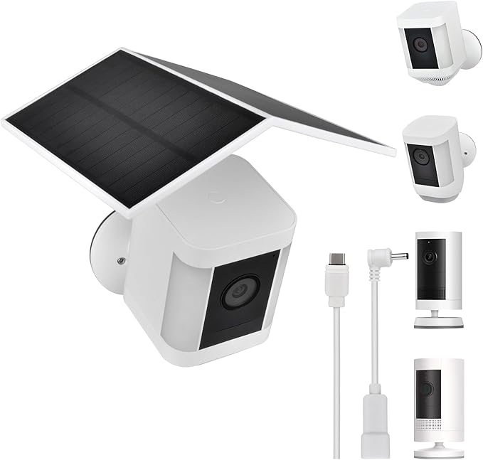 Solar Panel for Ring Camera Spotlight Cam Plus/Pro & Stick Up Cam/Pro Battery