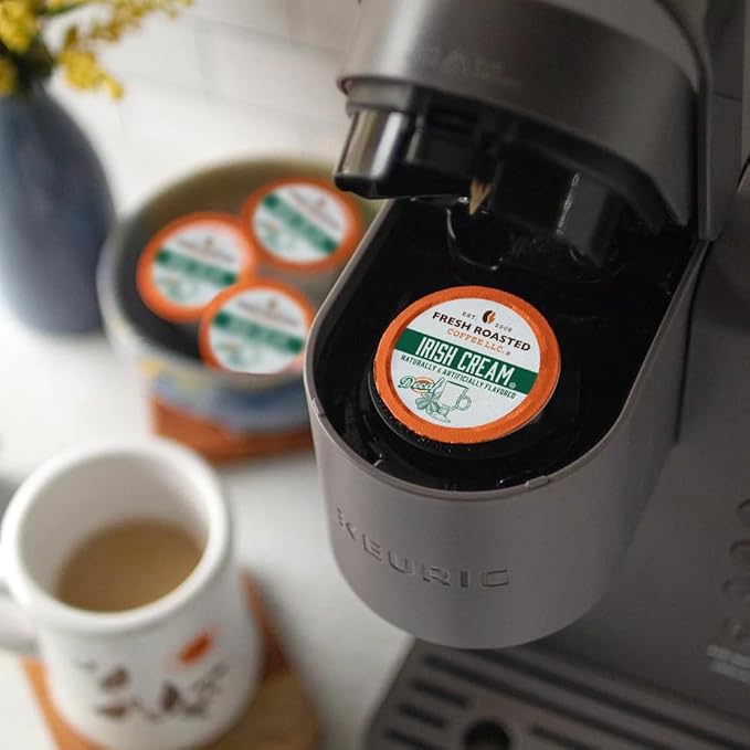 Fresh Roasted Coffee, Decaf Irish Cream, Flavored Coffee Pods, K-Cup Compatible, 24 Count