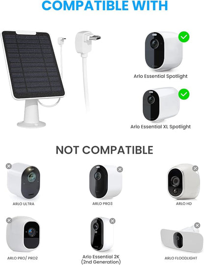 5W Arlo Solar Panel Charger Compatible