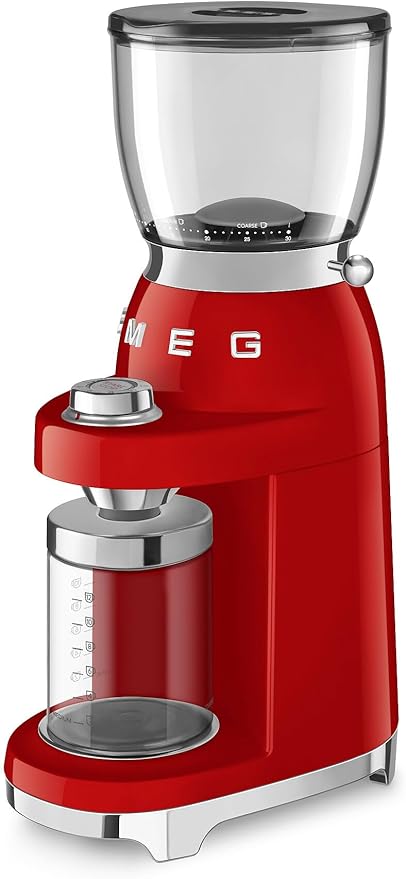 SMEG 50's Retro Line Tritan Renew Coffee Grinder (Red) (Red)