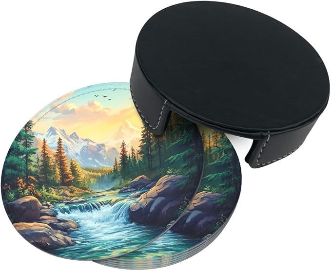 Mountains Nature Scenery Coasters