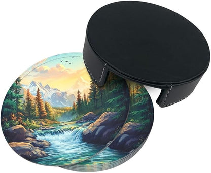 Mountains Nature Scenery Coasters