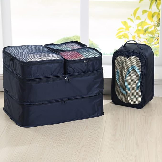 JJ POWER Travel Packing Cubes, Luggage Organizers with Shoe Bag