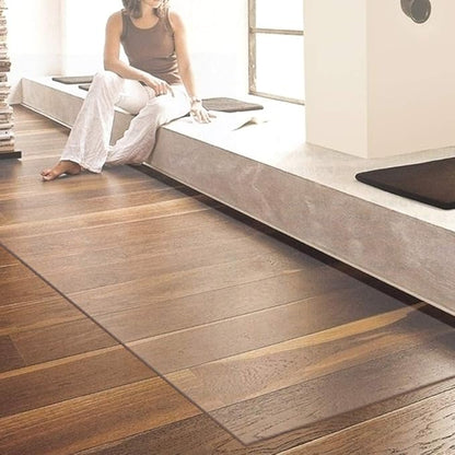 NECAUX Custom Multisize 1.5mm Thick Frosted PVC Table Cover Protector - 19 x 39 Inch Rectangular Plastic Table Cover Desk Pad Mat for Office & Computer Desk